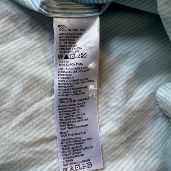 Tommy Bahama Long Sleeve button up; Fading blue pin stripes size XL, PIMA Cotton - Picture 11 of 12